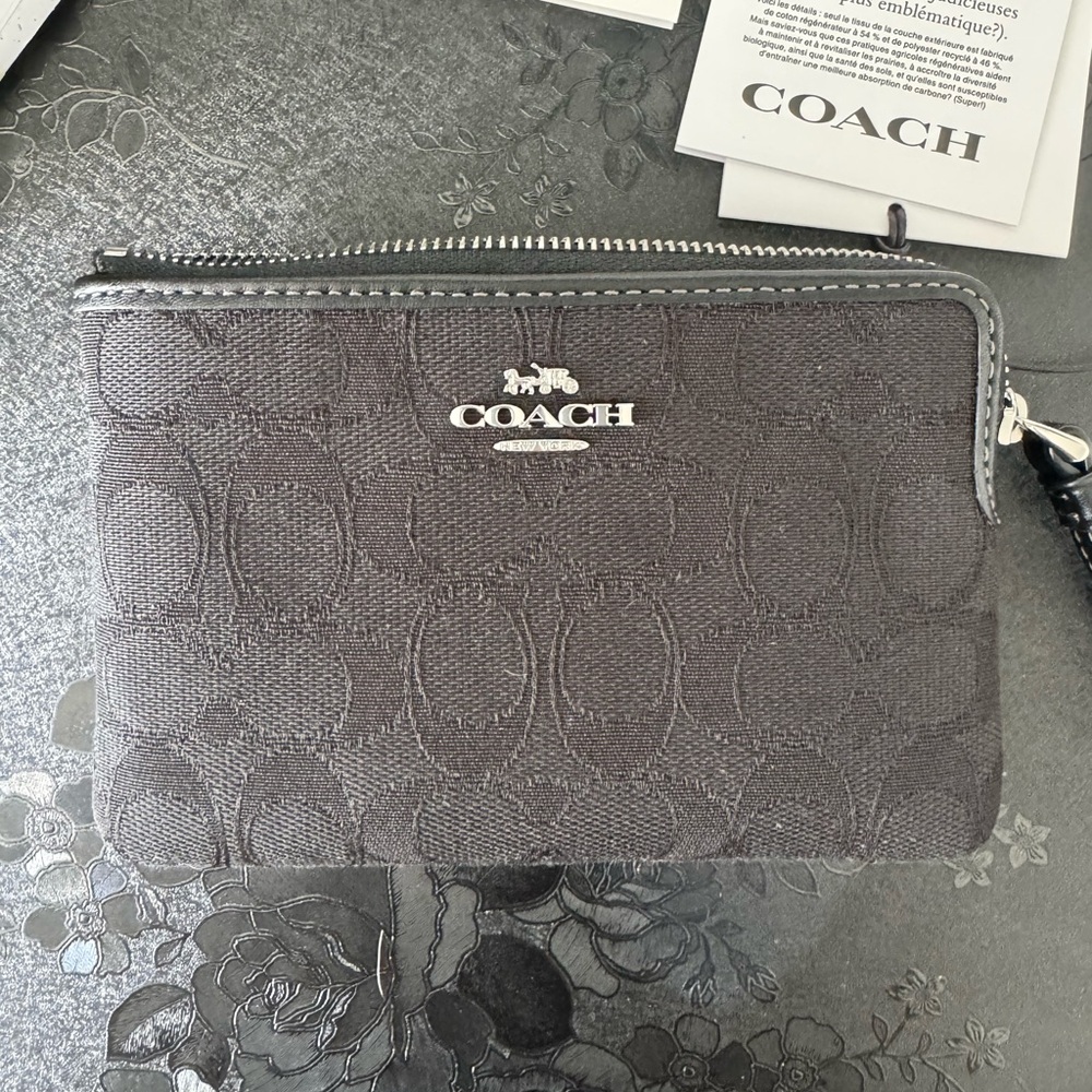 Coach Black Wristlet